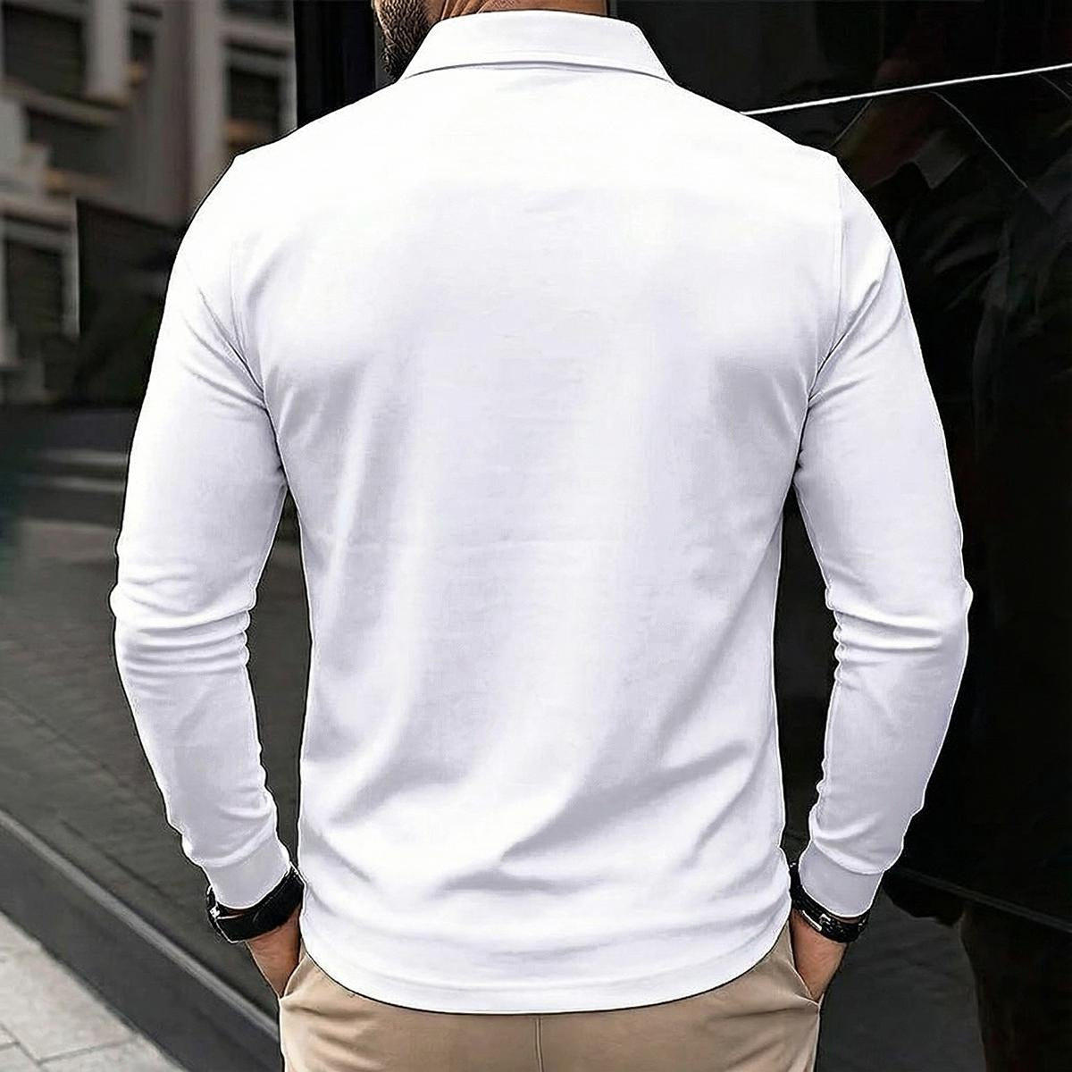 Men's Polo Shirt with Long Sleeve