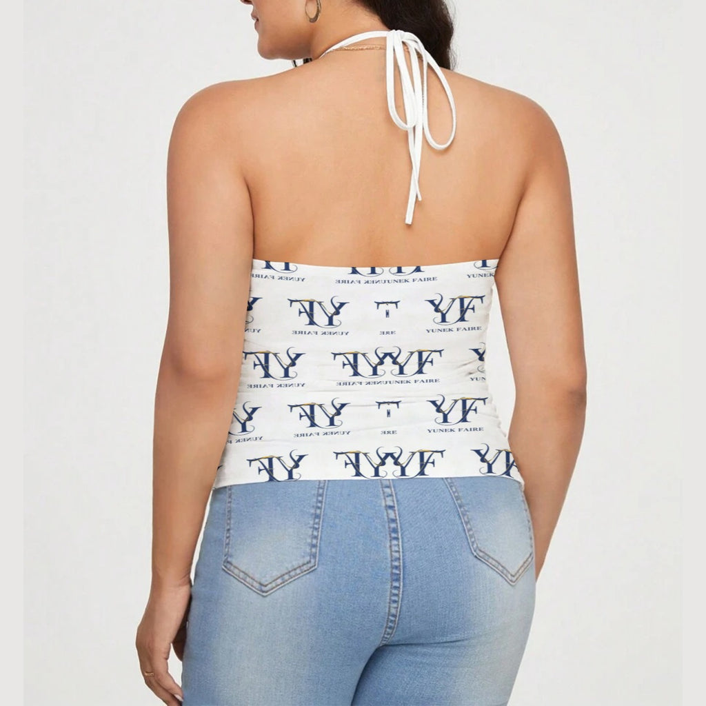 Women's Lace-Trimmed Tie-Back Top
