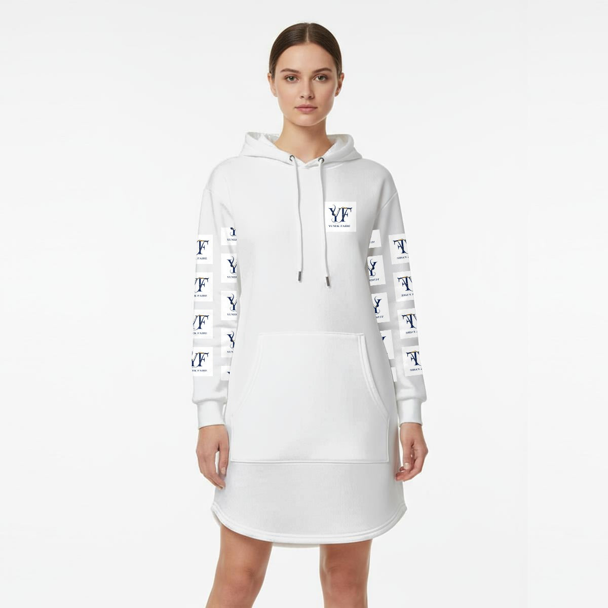 Women’s Hoodie Dress With Fleece|DTF